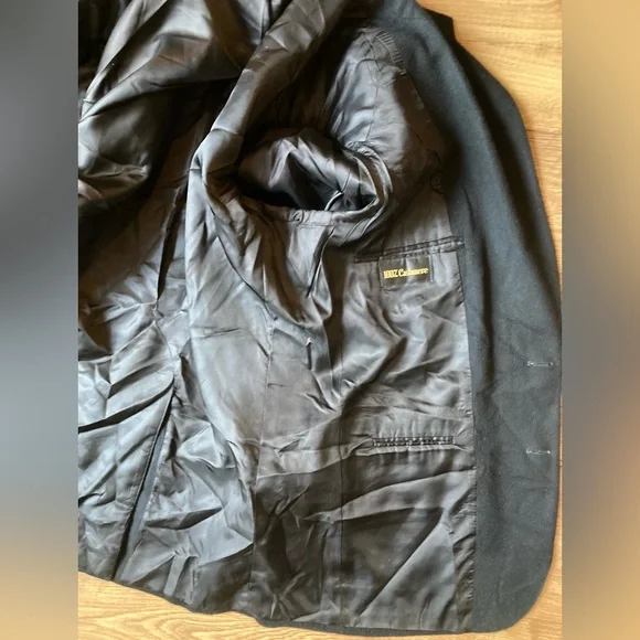 NWOT Vintage 100% Cashmere Black Blazer- Size 41/42